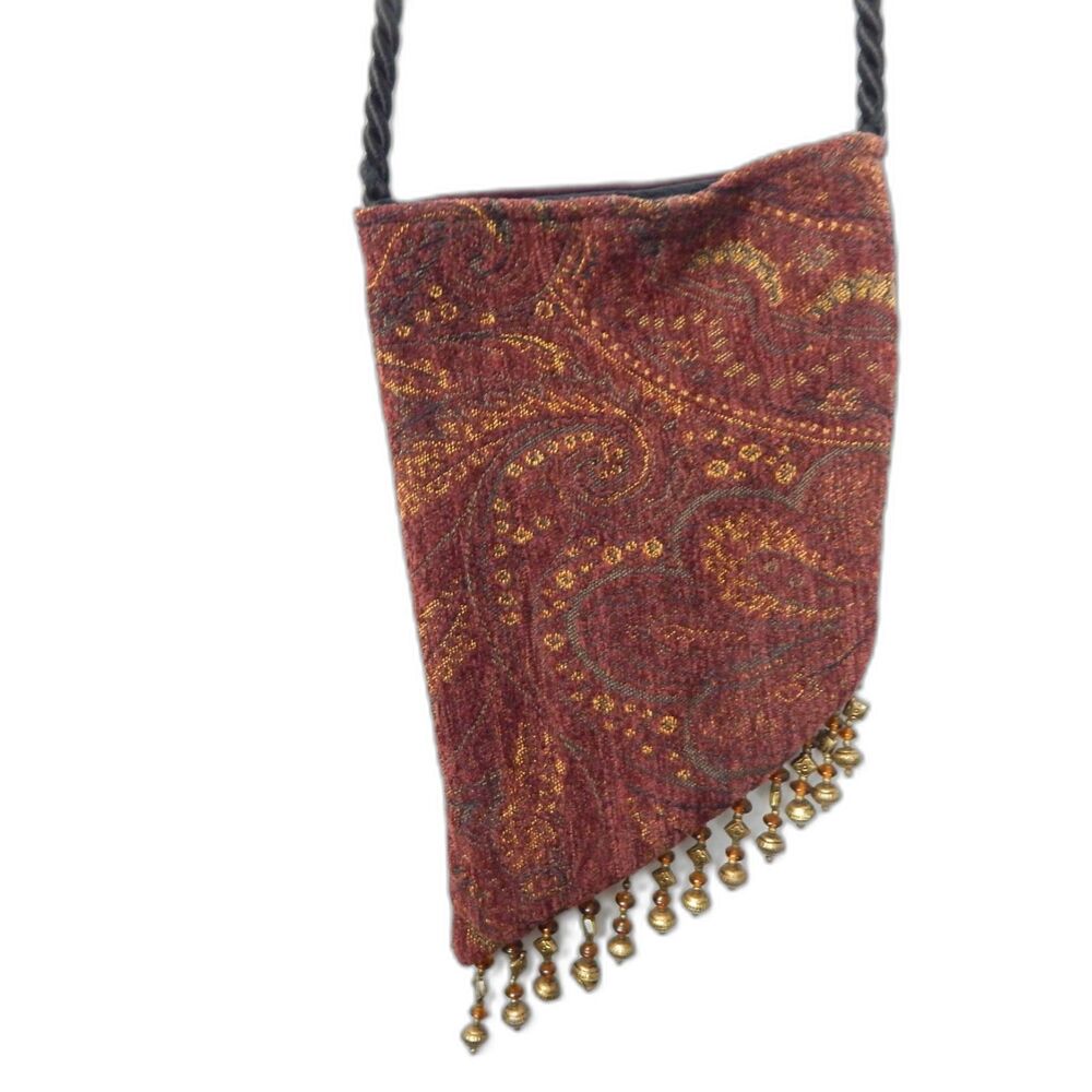 STUNNING Artisan Handmade Bohemian Tapestry Crossbody Pouch Purse Festival
